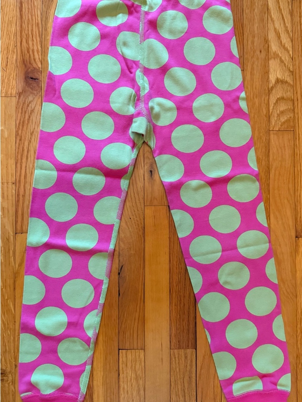 Hanna Andersson Green Owl Top & Pink Polka Dot Pajama Set - Picture 5 of 5